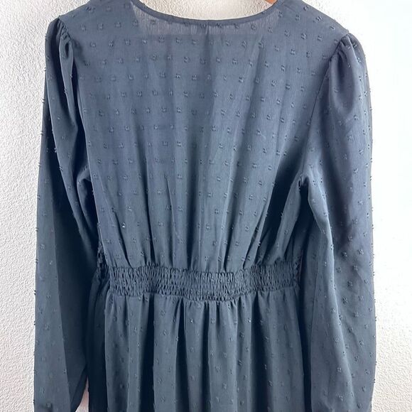 Amazon black eyelet maxi dress size L - Picture 3 of 11